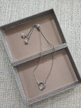 Barbara Bixby Two-Tone Sterling 18k Gold Adjustable Slider Necklace